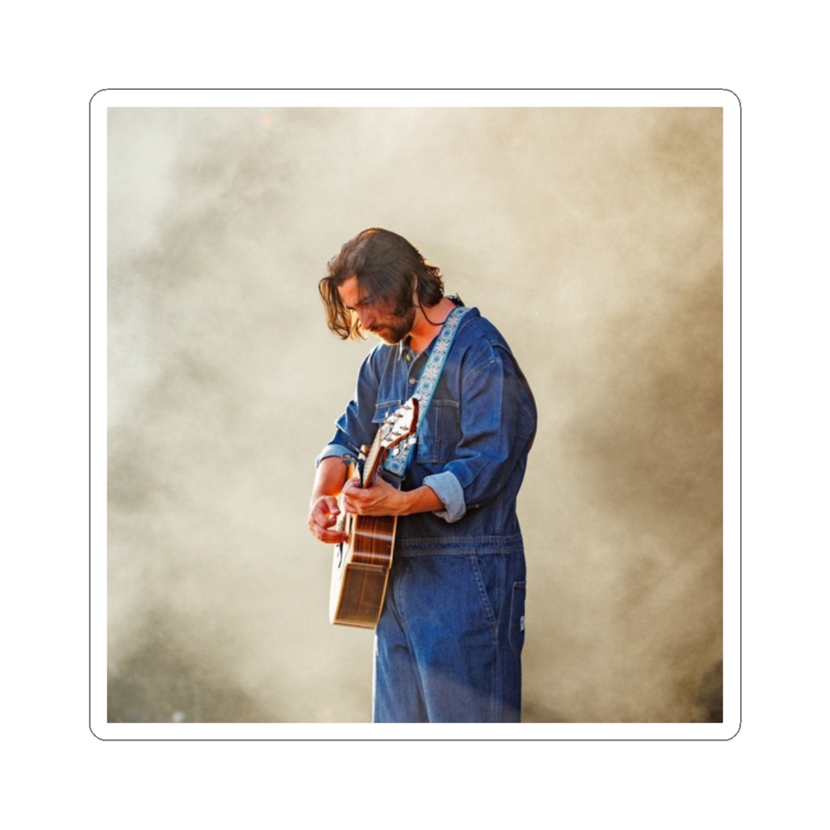 Acoustic Guitar Musician Sticker | Kiss-Cut Vinyl Music Sticker | Noah Kahan - alternate angle 3, merchandise