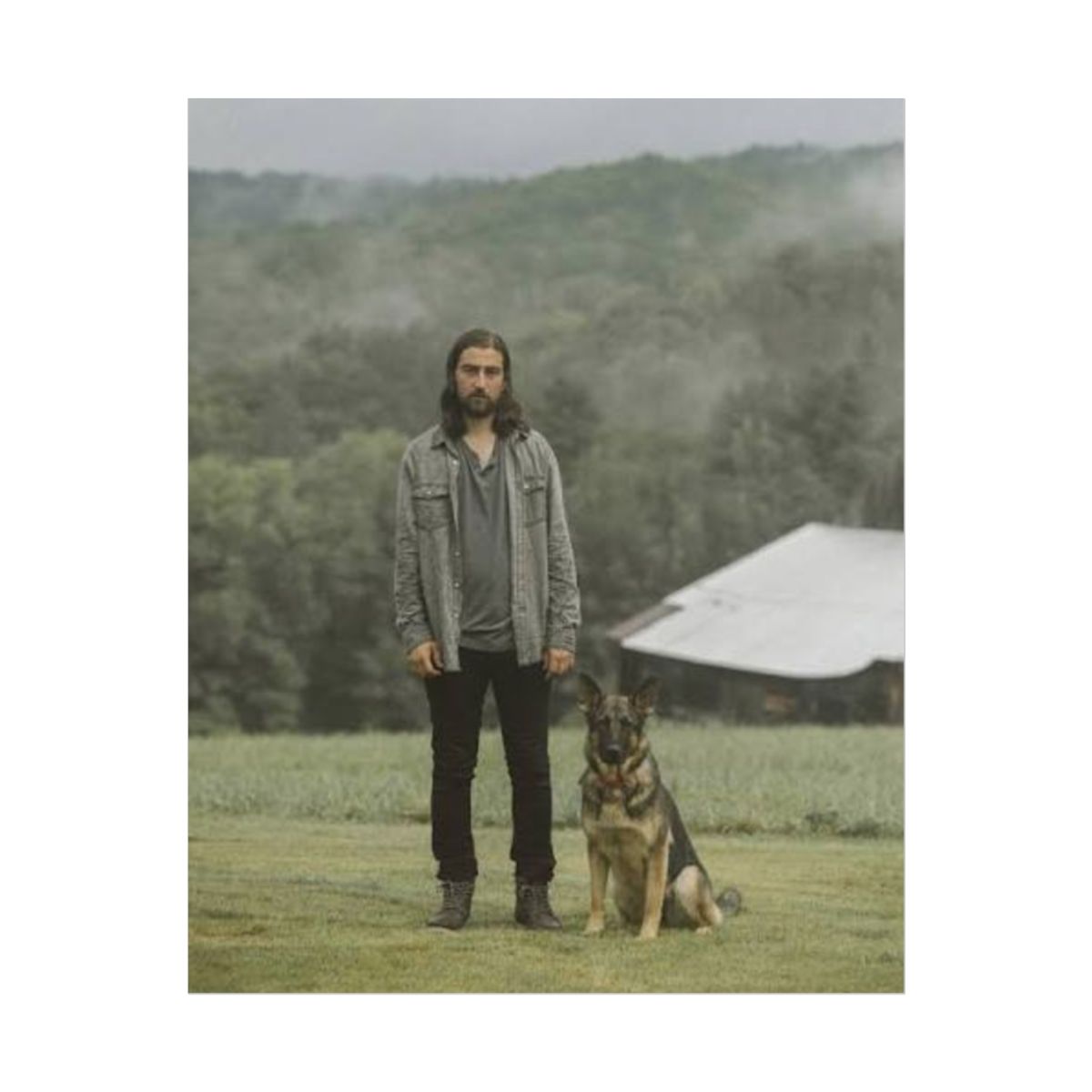 Man with Dog poster | Rolled Poster, Rustic Farm Photography | Noah Kahan